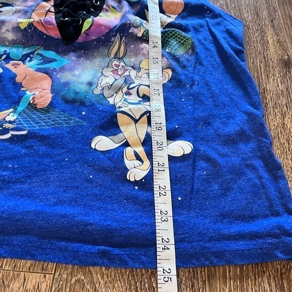2/40$SPACE jam vintage bleu sleeveless top size medium - Picture 7 of 8
